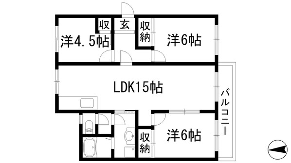 寺畑マンションの物件間取画像